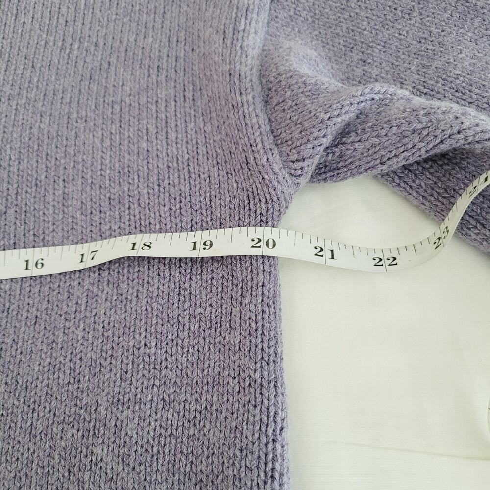 Brochu Walker Sweater Womens Small Purple Layered Hem Cotton Cashmere Linen - Picture 10 of 13